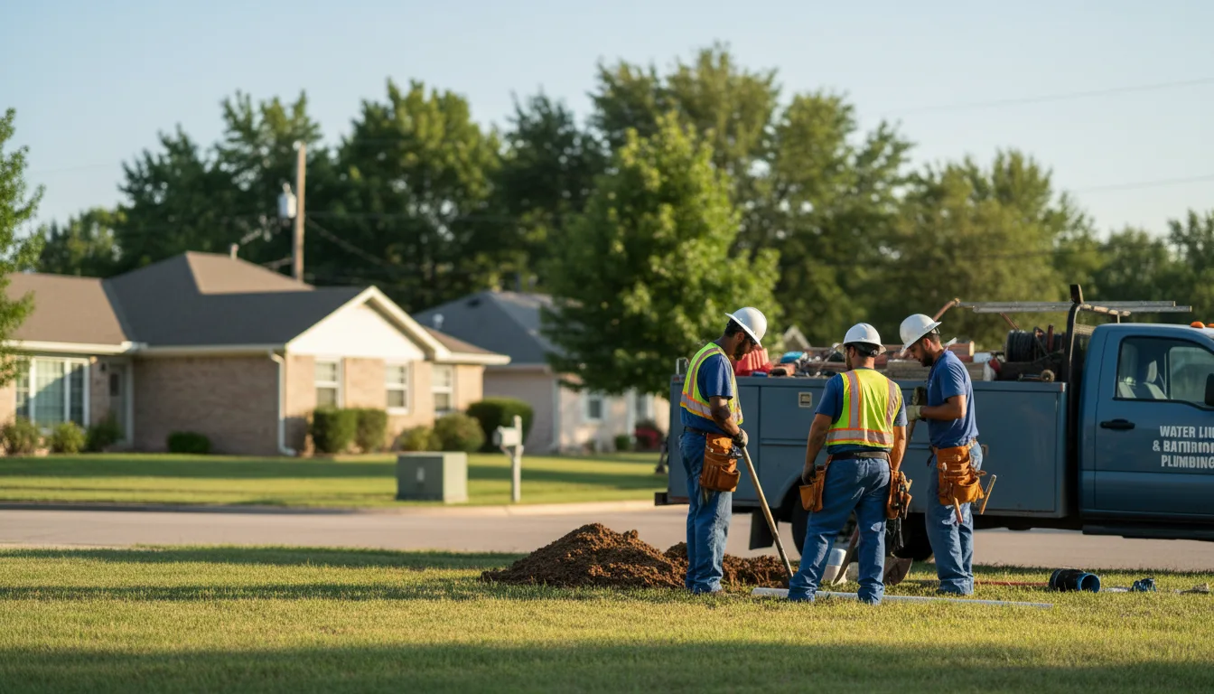 Residential water line and bathroom plumbing service in Newsoms, VA